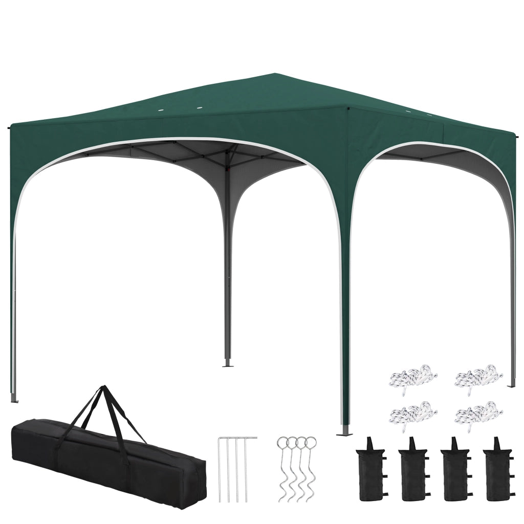 Gazebo da Giardino ¨C Minimal ¨C Verde, Metallo