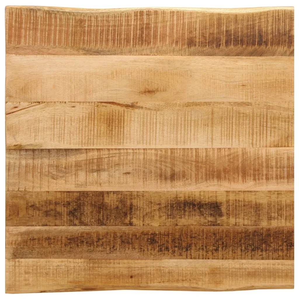 Piano Tavolo | Superficie Tavolo | Piano Scrivania Bordi Vivi 40x40x2,5cm Massello Mango Grezzo