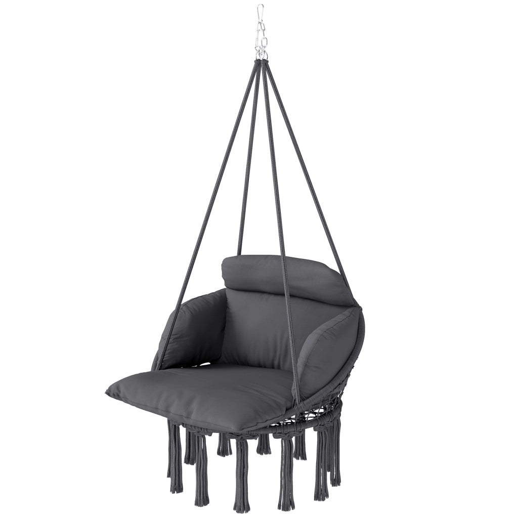 Poltrona sospesa con cuscino grande ¨C Minimal ¨C grigio scuro 80x60x40 cm