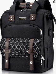 Zaino da Ginnastica, 15,6 Pollici Zaino da Viaggio Stile con Compartimento per Scarpe, Zaino Laptop Resistentente all'Acqua e Antifurto per Donne/Infermiere/Insegnante/Travel