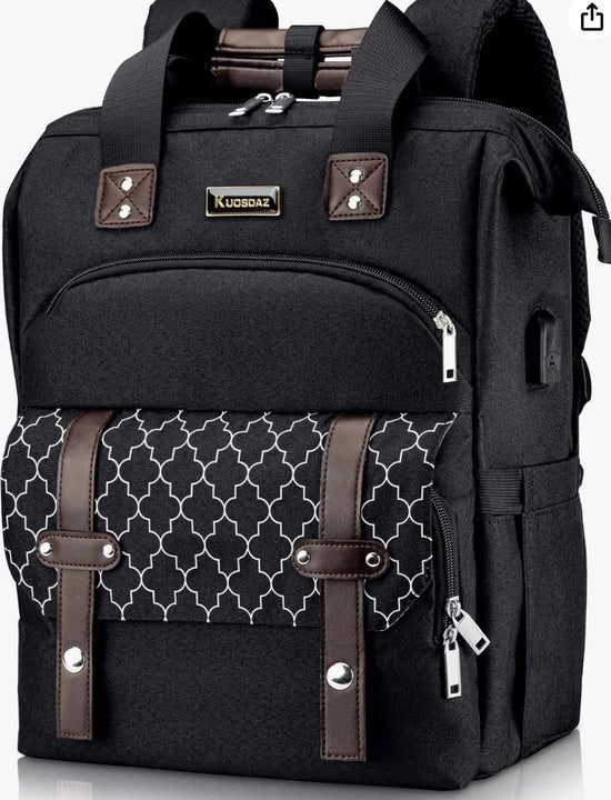 Zaino da Ginnastica, 15,6 Pollici Zaino da Viaggio Stile con Compartimento per Scarpe, Zaino Laptop Resistentente all'Acqua e Antifurto per Donne/Infermiere/Insegnante/Travel