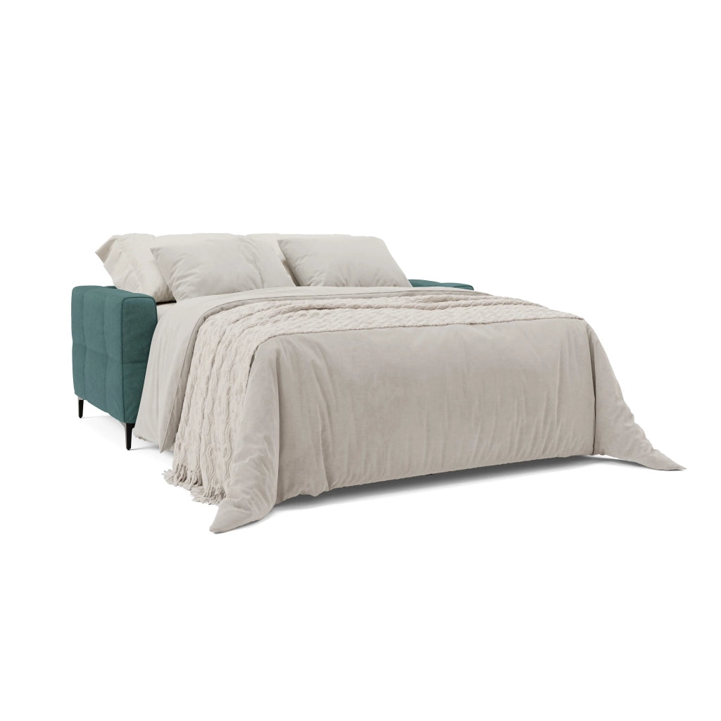 Gardenia Divano letto materasso alto 18 cm con poggiatesta reclinabili e rivestimento impermeabile T02 178 cm (mat. 120x197) petrolio