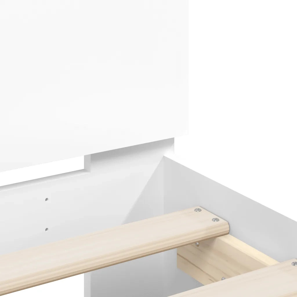 Giroletto con Testiera e LED Bianco 140x190 cm 3207560