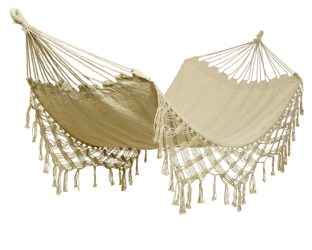 Amaca in poliestere e cotone per esterno crema 100x290 cm