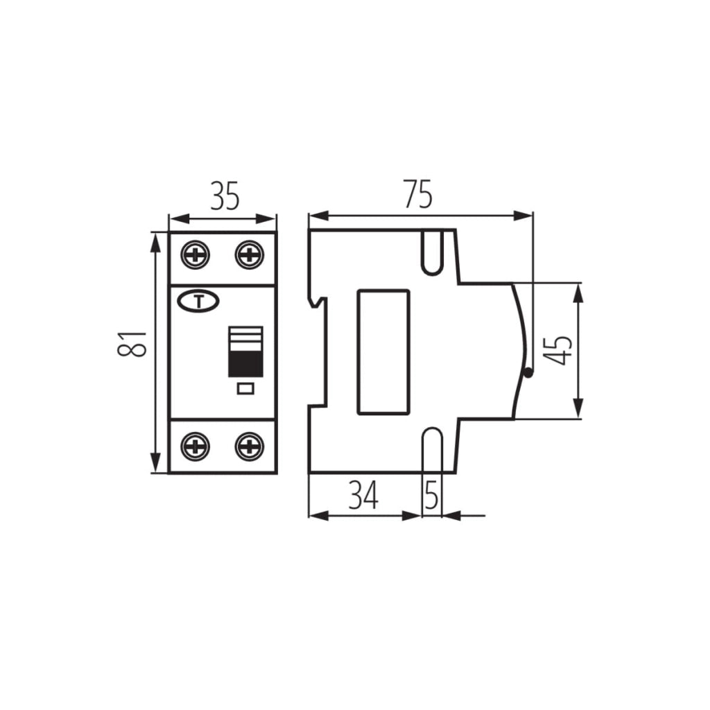 Interruttore differenziale 2P 6kA Kanlux KRO6 23211