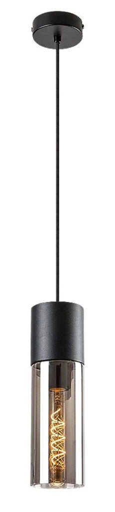 Lampada a sospensione Rabalux Ronno nera E27 Ø9cm
