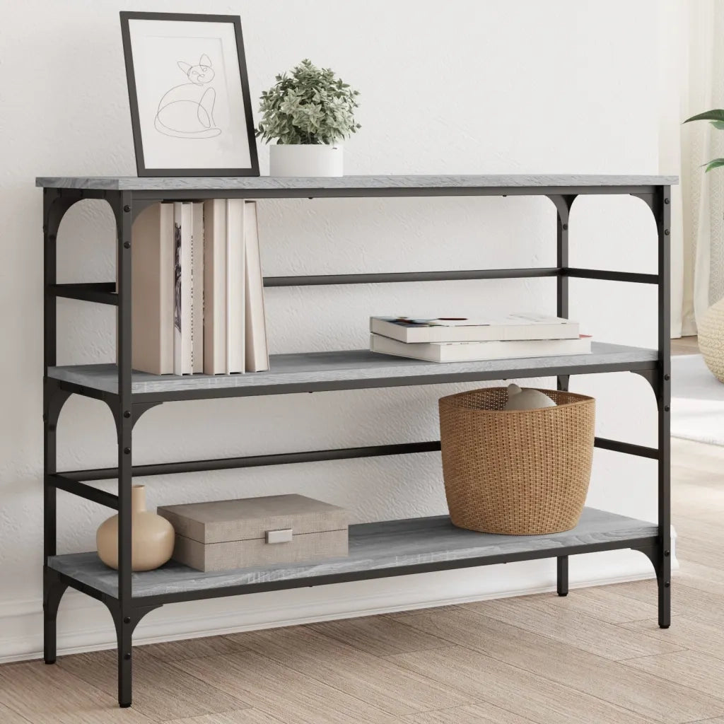Tavolo Consolle | Tavolo d'Ingresso Grigio Sonoma 100x32x75 cm in Legno Multistrato