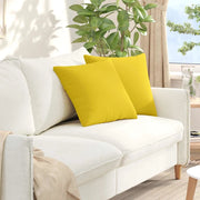 Cuscini da Divano 2 pcs Giallo Chiaro 45 x 45 cm Tessuto 42013920