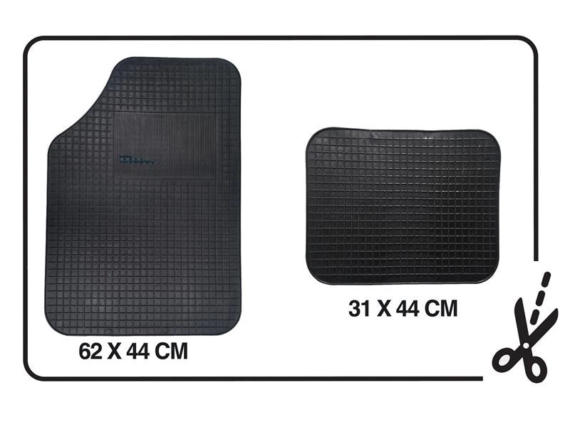 MAURY'S SET TAPPETI AUTO BASIC UNIVERSALI SAGOMABILI 4PZ IN P