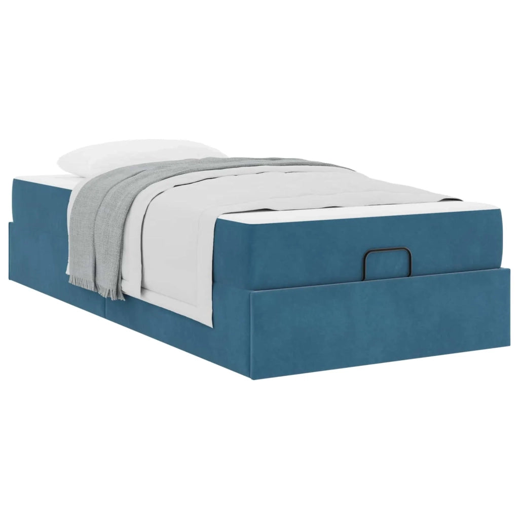 Struttura letto con materasso 2 pcs Blu Velluto 3399532