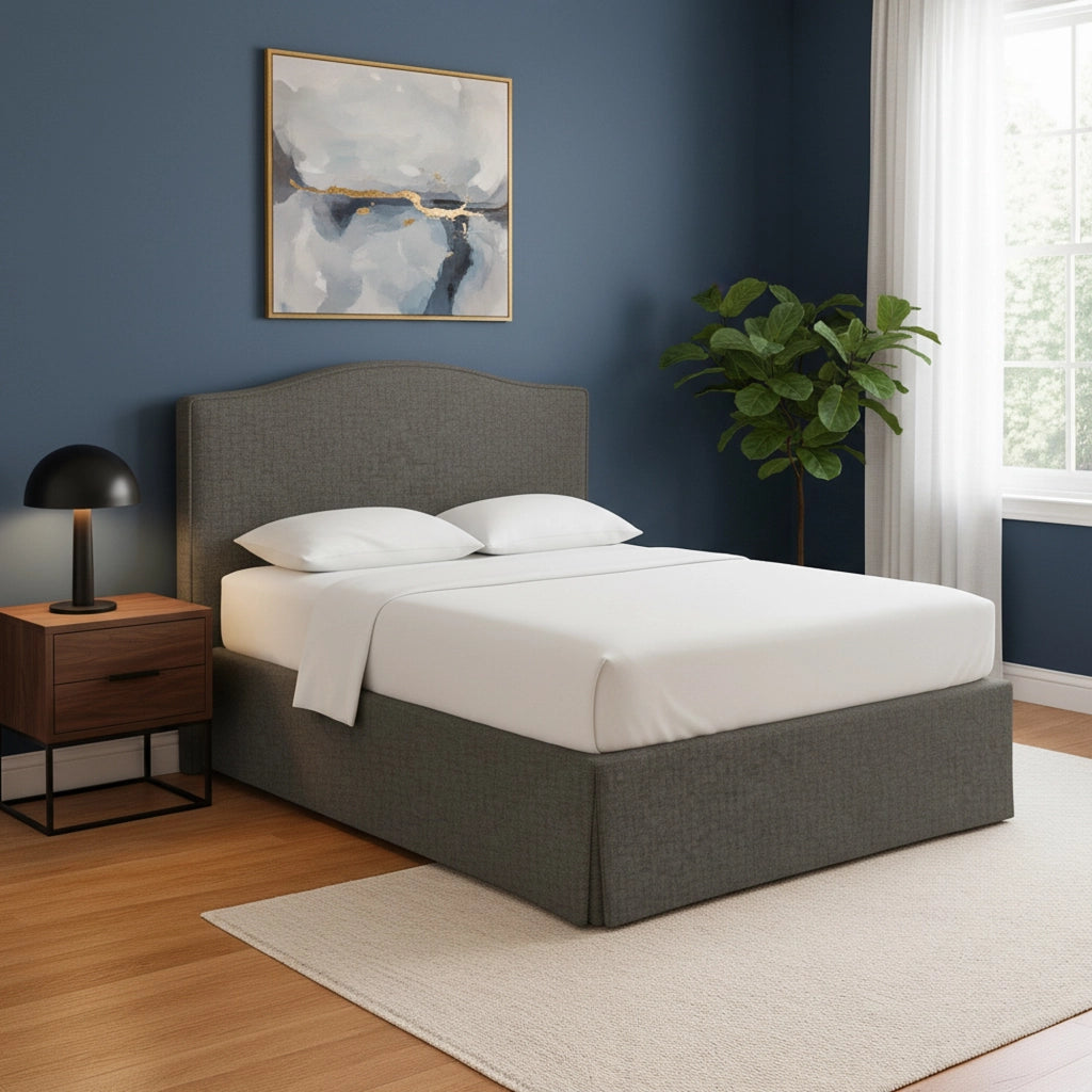 Batley, Letto Singolo Sfoderabile Made in Italy, Grigio Tortora