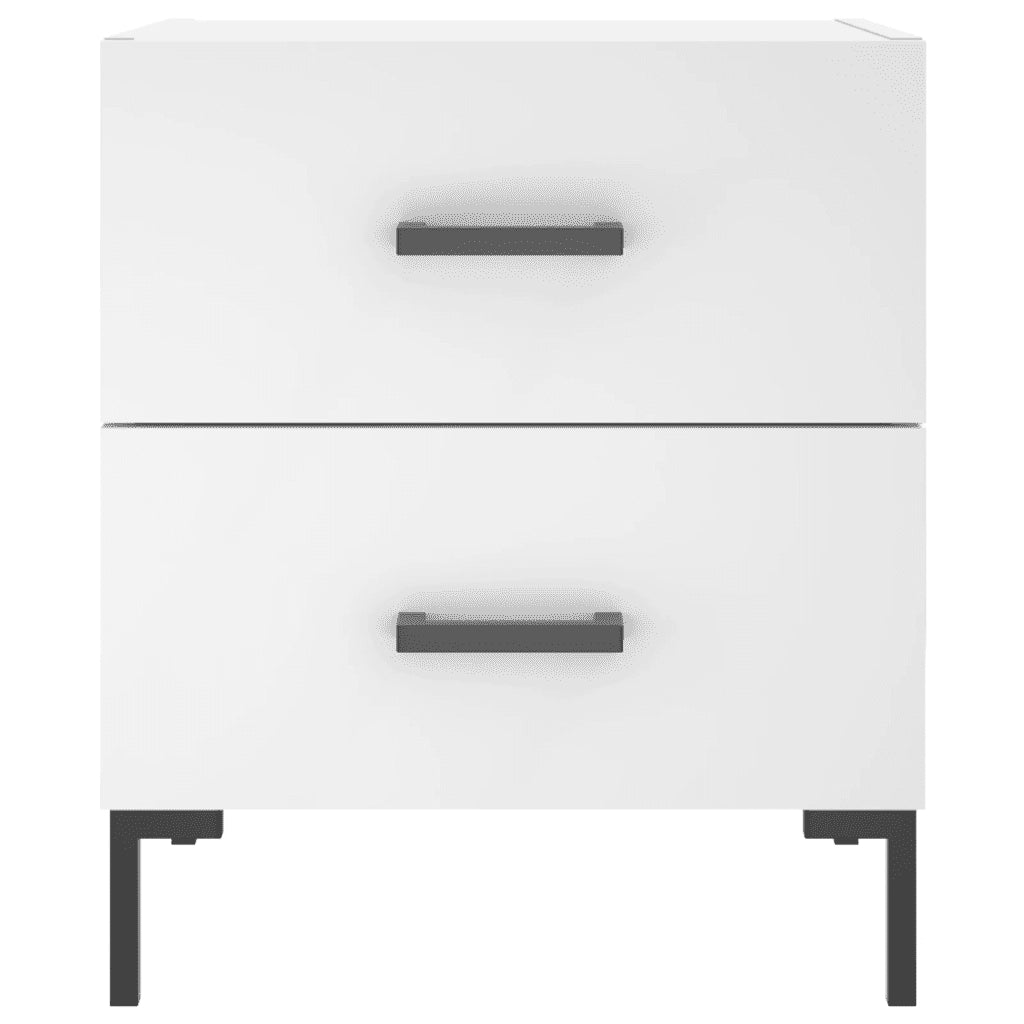 Comodino | Armadio da Notte | Mobiletto da notte Bianco 40x35x47,5 cm in Legno Multistrato