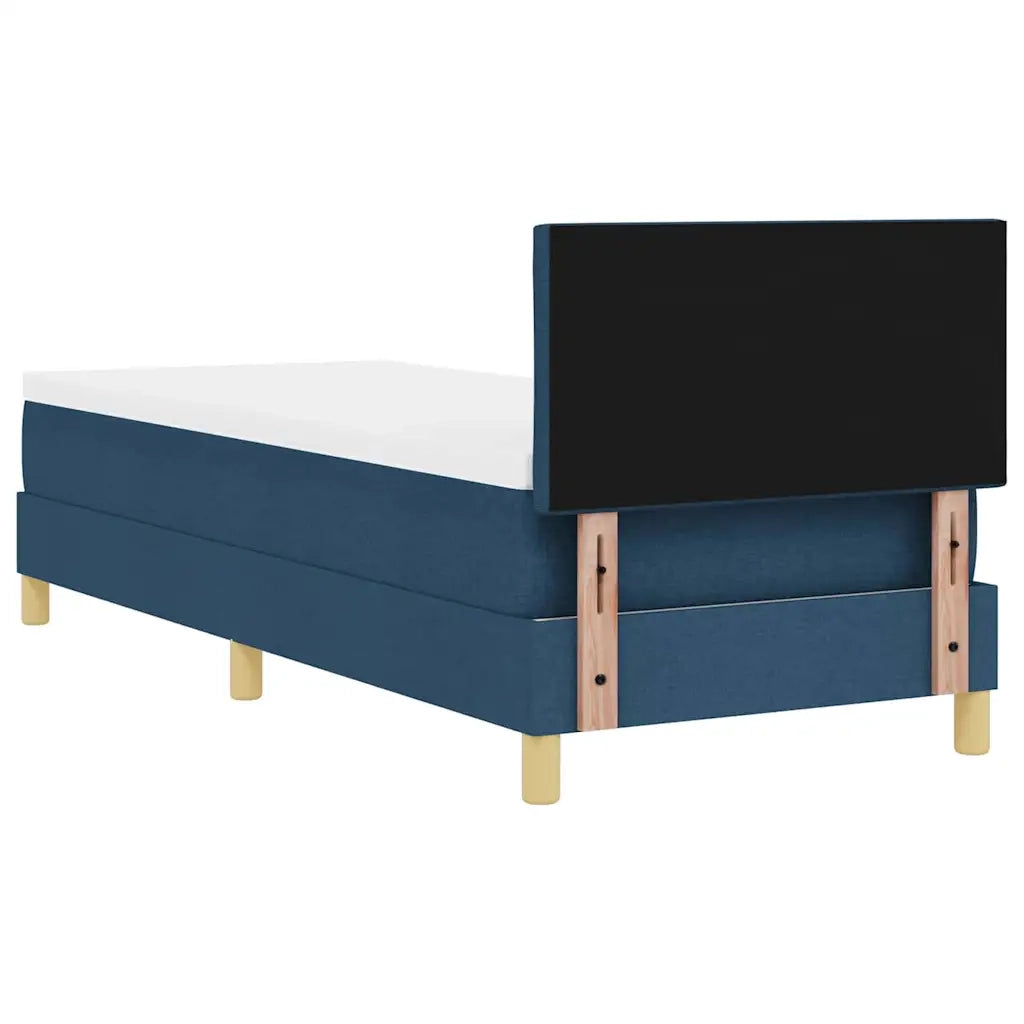 Letto a molle con cuscino con testiera Blu 80 x 200 cm Tessuto 3338957