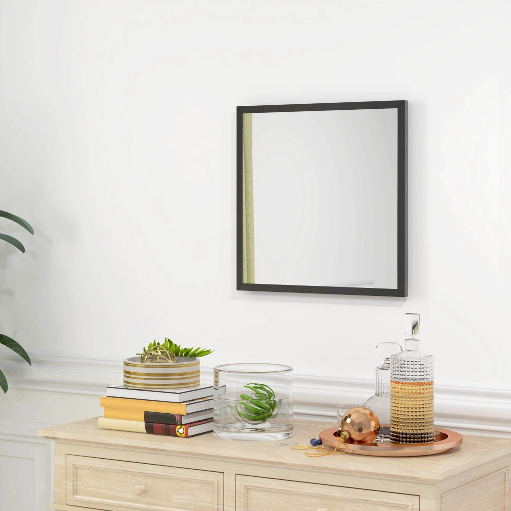 Specchio quadrato ¨C zephmum ¨C 50x50 cm nero legno