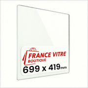 699 x 419 x 4 mm - Vetro per stufa a legna - vetro camino di ricambio - vetro per caminetto resistente al fuoco - France Vitre