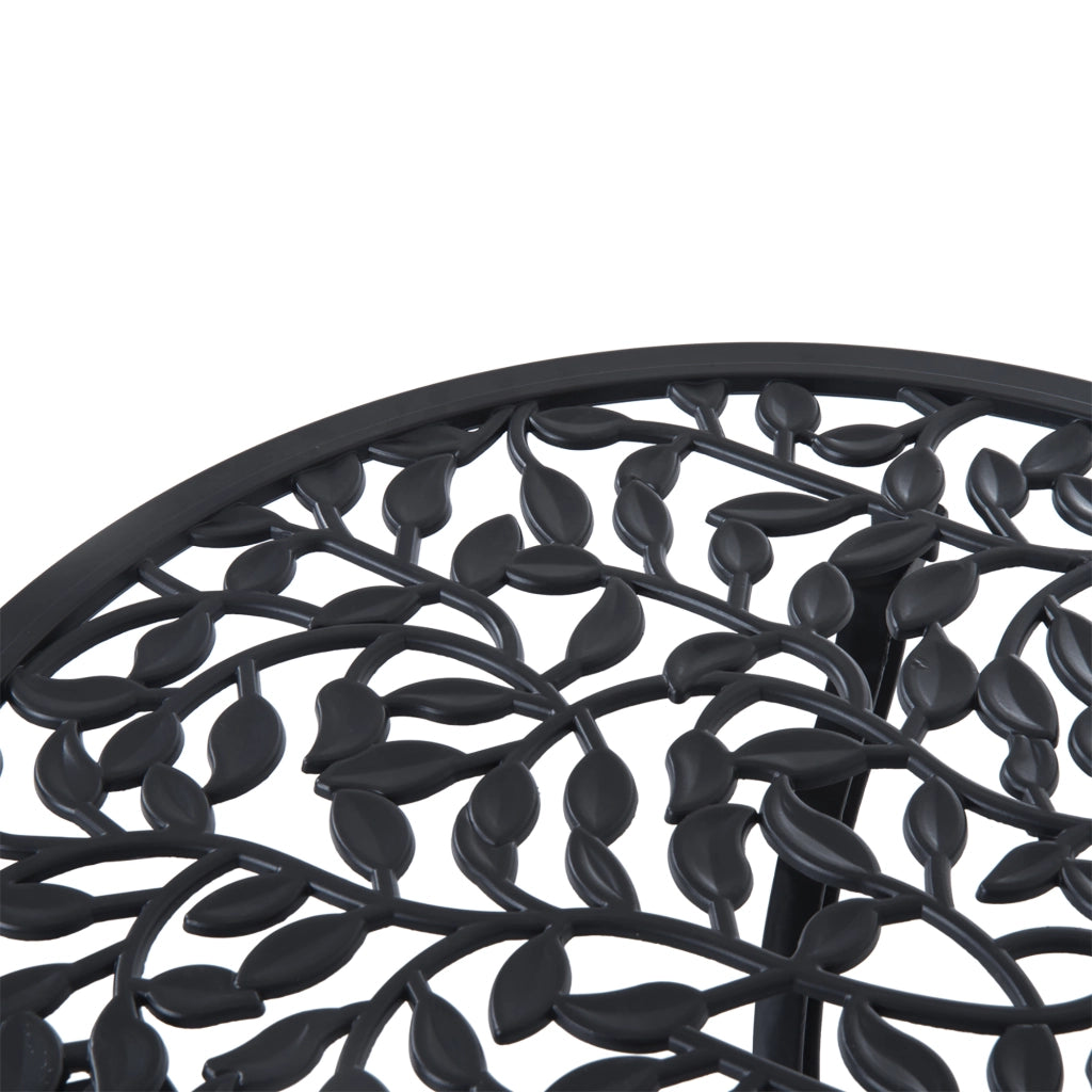 Set Giardino 3 Pezzi ¨C zephmum ¨C Sedie e Tavolo in Alluminio, Nero