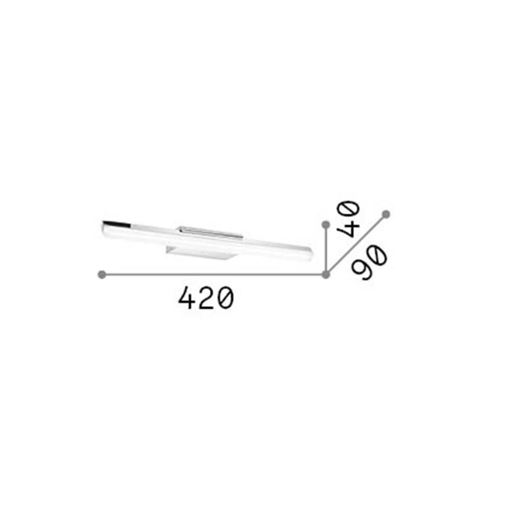 Applique Moderna Riflesso Alluminio Bianco Led 11W 3000K Luce Calda