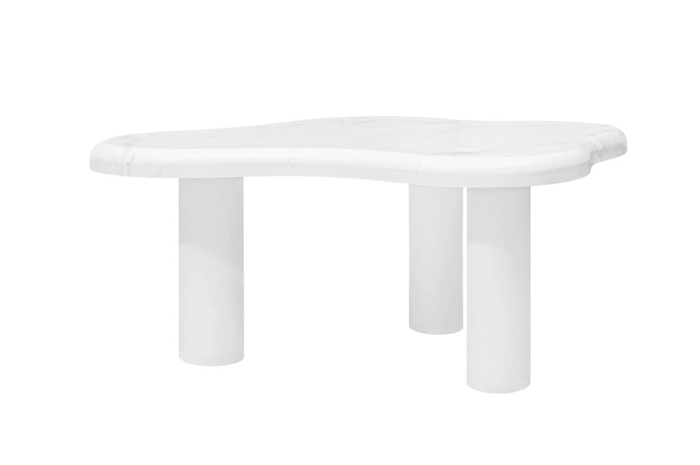 Tavolino da Caff¨¨ Effetto Marmo ¨C MINIMAL ¨C Massello, Design Moderno, Rotondo