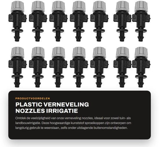 Set di Nozzle di Aspirazione 50 Pezzi - Testa di Sparo - Accessorio di Irrigazione - Giardino - Raffrescamento di Serre - Nozzle di Alta Qualità in Plastica