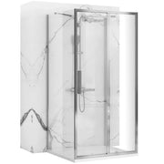 Cabina Doccia A Parete Rea Rapid Slide Chrome 120x100