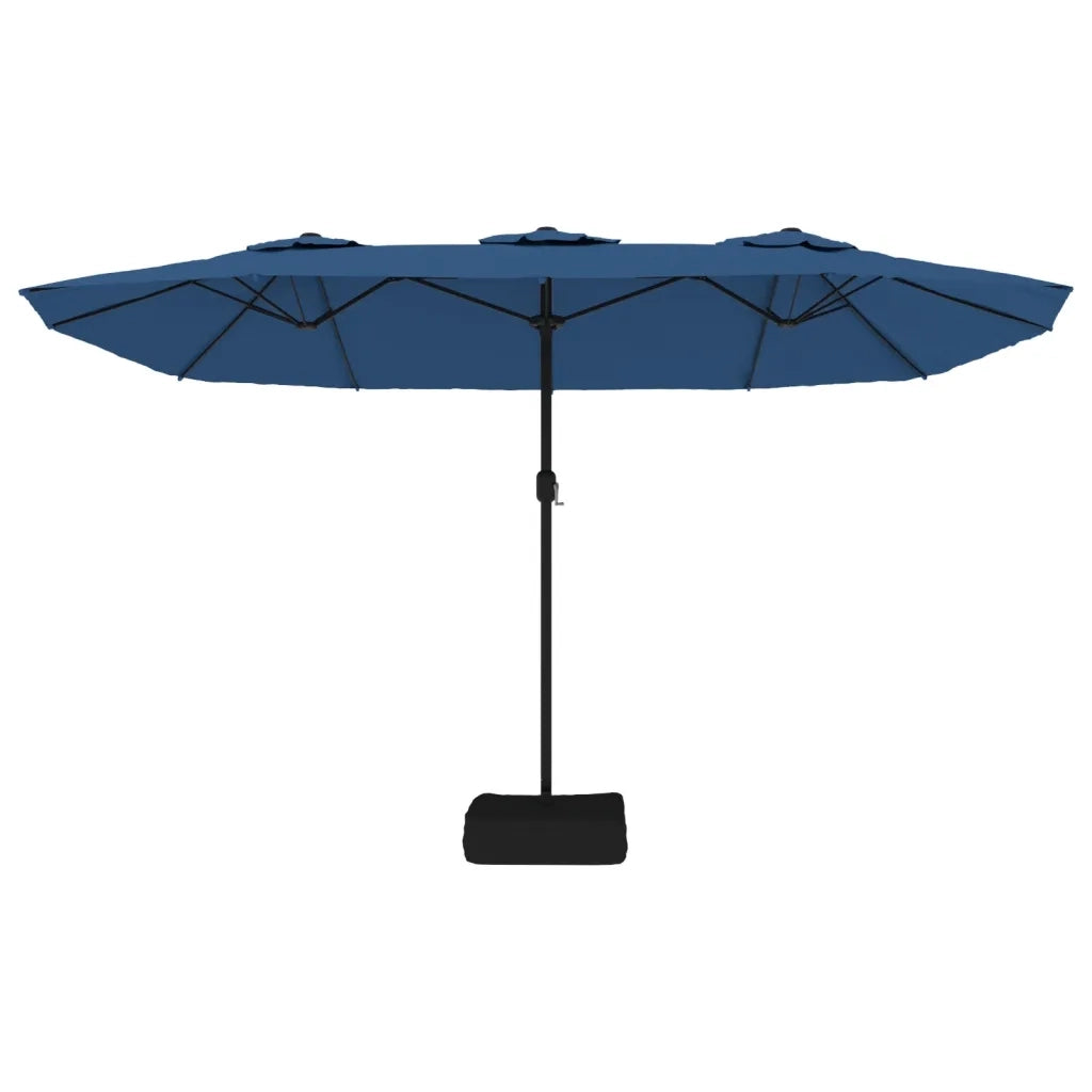 Ombrellone a Doppia Testa Azzurro 449x265 cm 362952