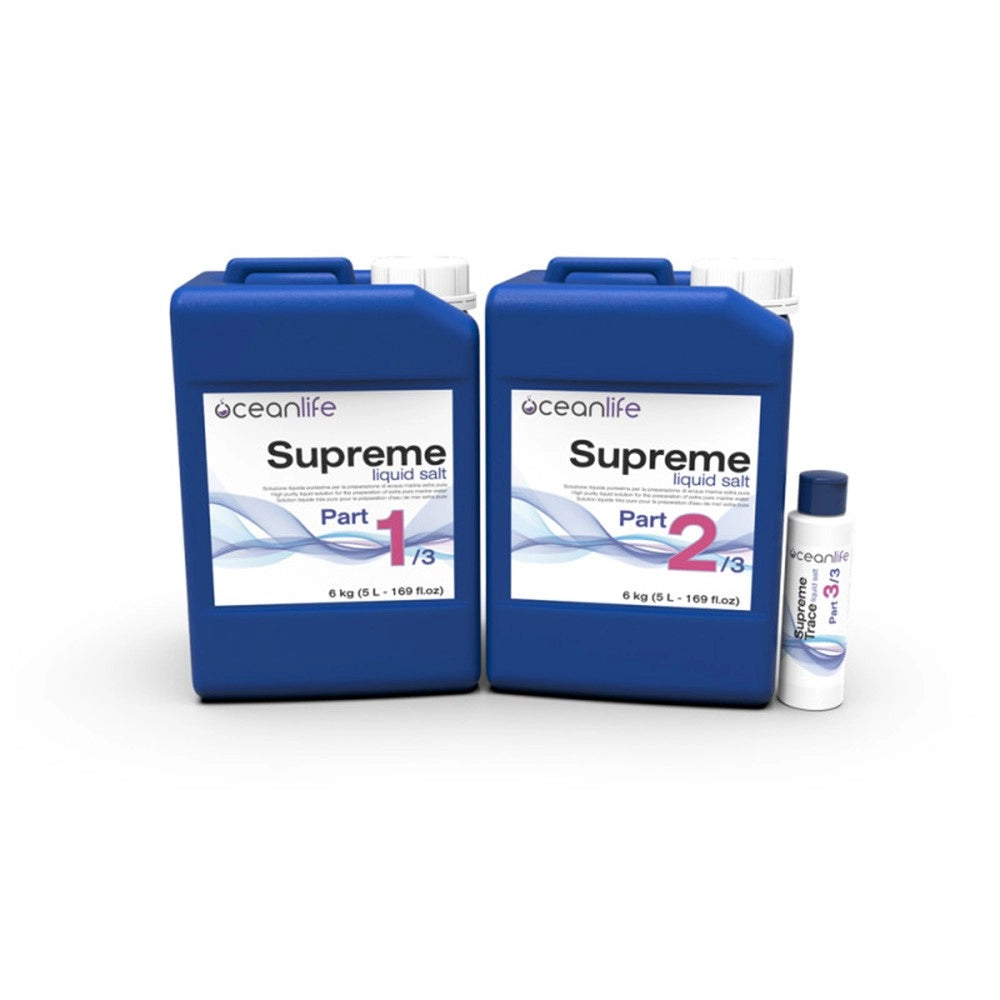 OceanLife Supreme Liquid Salt Parte 1 5L/6kg + Parte 2 5L/6kg + Parte 3 85ml - sale liquido di nuova formulazione