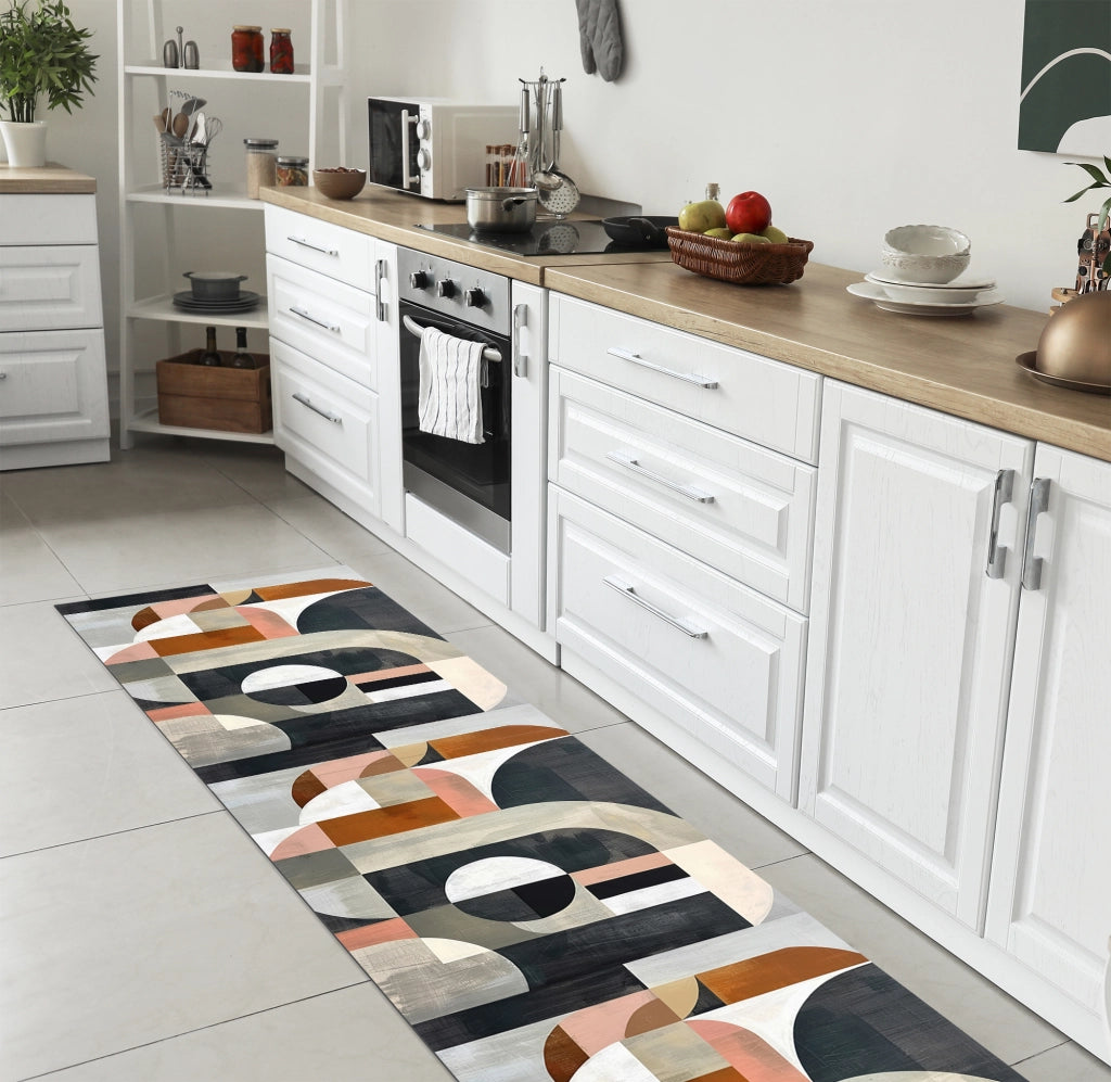 Tappeto Cucina Antiscivolo Made in Italy Passatoia Antimacchia Multiuso Corridoio Soggiorno Lavabile in Lavatrice - 50x250 - Picasso Grigia