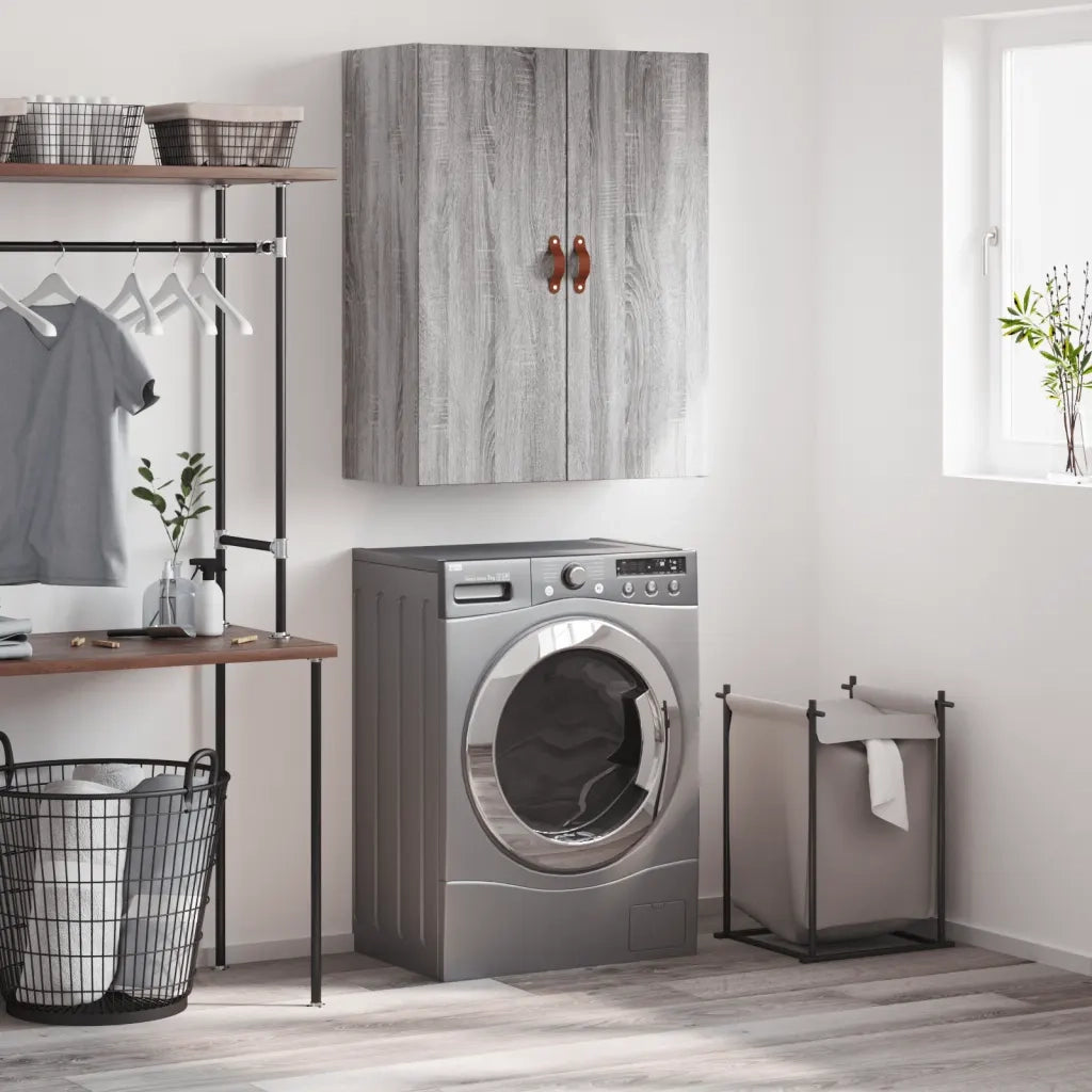 Mobile a Parete Grigio Sonoma 69,5x34x90 cm 828402