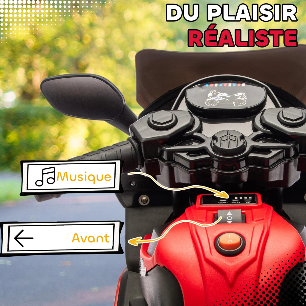 Auto elettrica per bambini ¨C zephmum ¨C 6V, rosso, luci e suoni