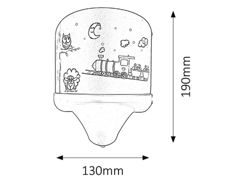 Lampada da parete bimbi spina E14 multicolor Rabalux