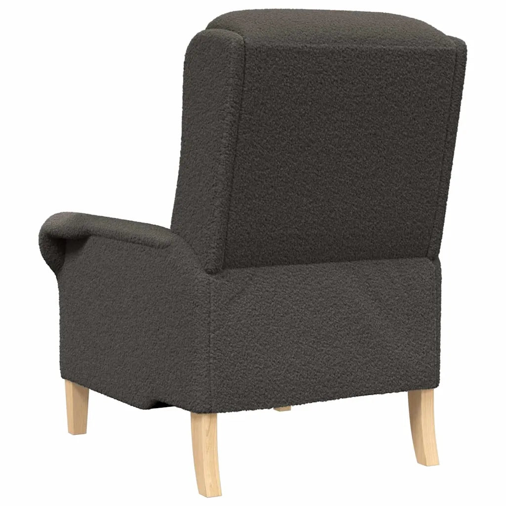 poltrona Grigio scuro 76 x 94 x 102 cm Tessuto Sherpa morbido