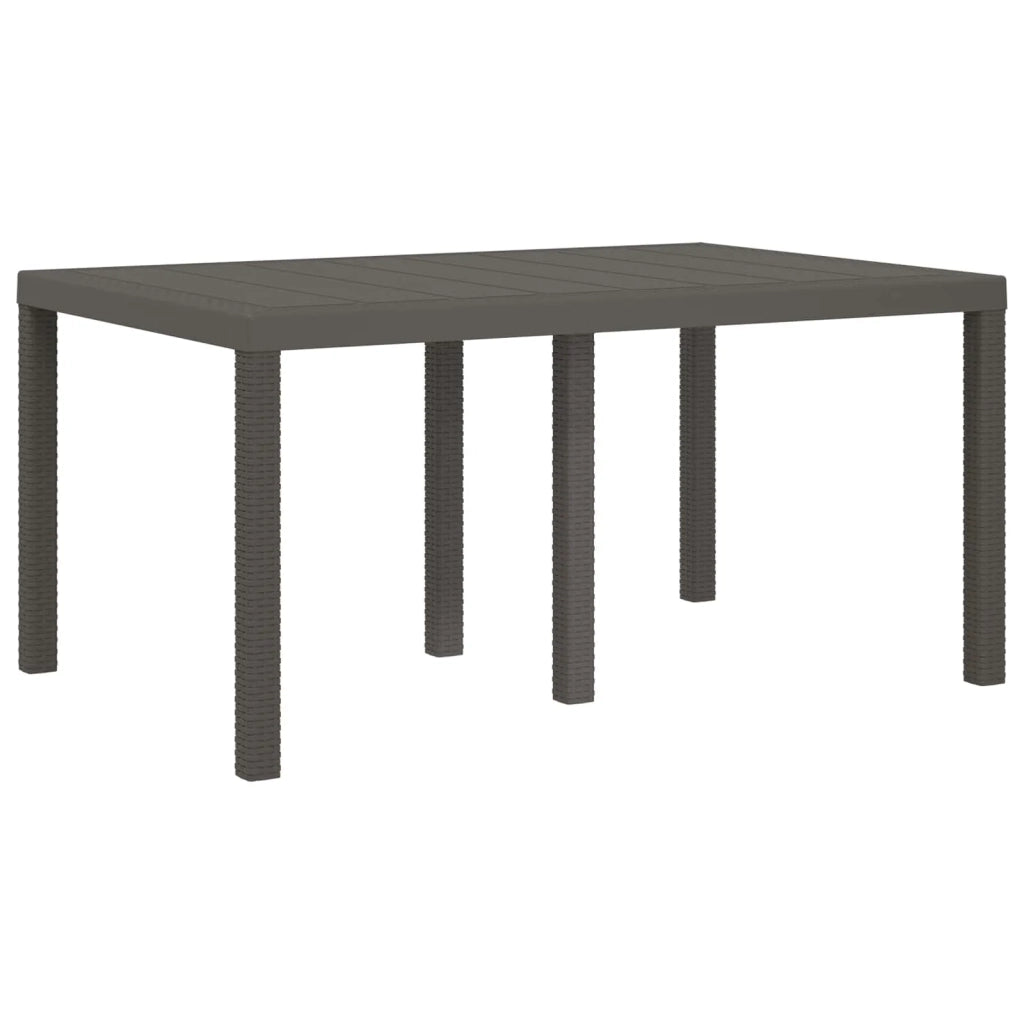 Set da Pranzo per Giardino 5 pcs Grigio chiaro e Antracite PP 3430068