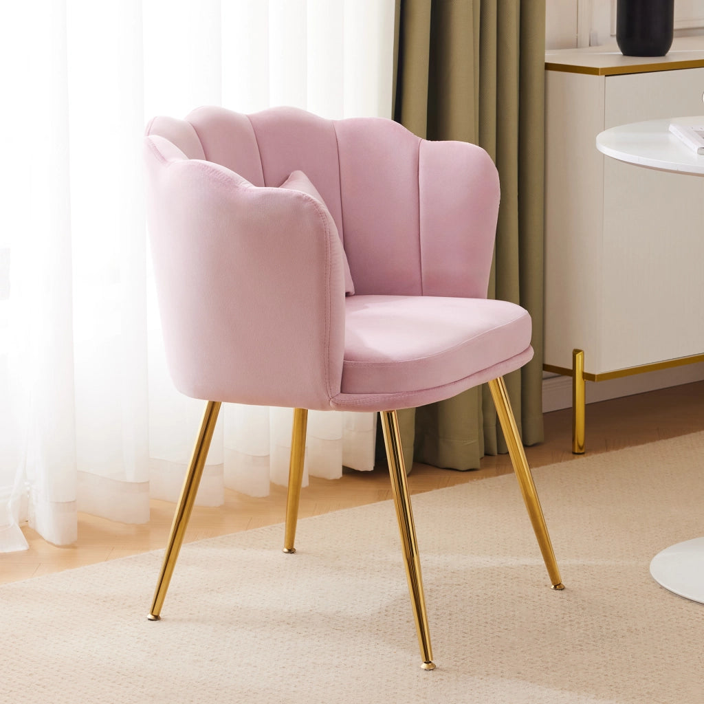 POLTRONA DA SALOTTO 62x54x43 cm Velluto Rosa