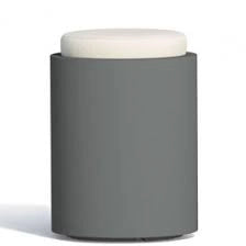 POUF COMFY ROUND IN RESINA MONACIS H 54 cm. VARI COLORI Combinazione: Viola con top grigio o bianco