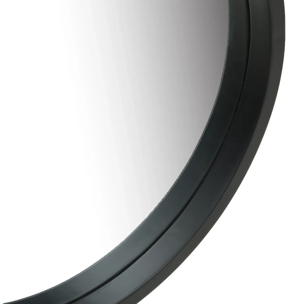 Specchio da Parete con Cinghia 50 cm Nero 320367