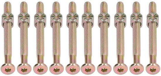 Set di viti per lettino da bebè in acciaio inossidabile - 10 viti - M6 x 40mm - viti per lettino - viti per lettino da bebè - galvanizzate