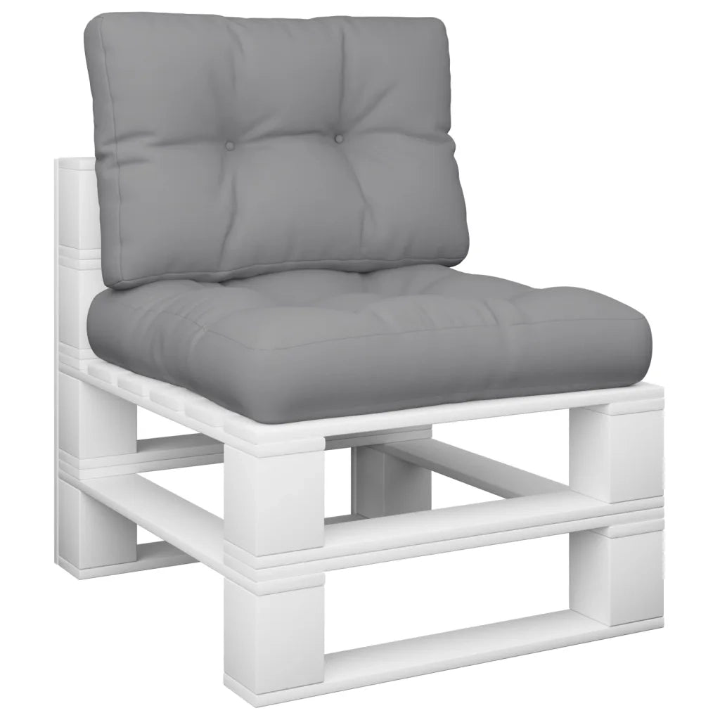 Cuscini per Pallet 2 pz Grigi in Tessuto 360668