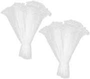 Pacchetto di Fiori 2 Pezzi - Carta a Maglia Bianca - Bordeggia con Rilievo - 28 cm Largo - Disegno di Rilievo a Spiga - Materiale di Alta Qualità - Carta di Confezione