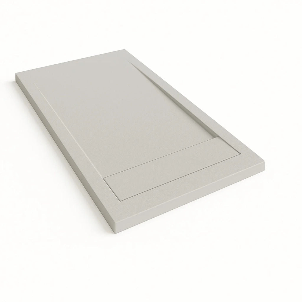 Piatto doccia Bidai con bordo 90X160 cm colore Grigio chiaro RAL 7035 griglia Grigio chiaro