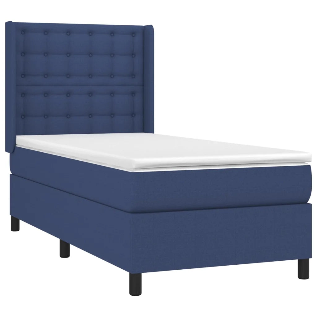 Letto a Molle con Materasso e LED Blu 90x200 cm in Tessuto 3138611