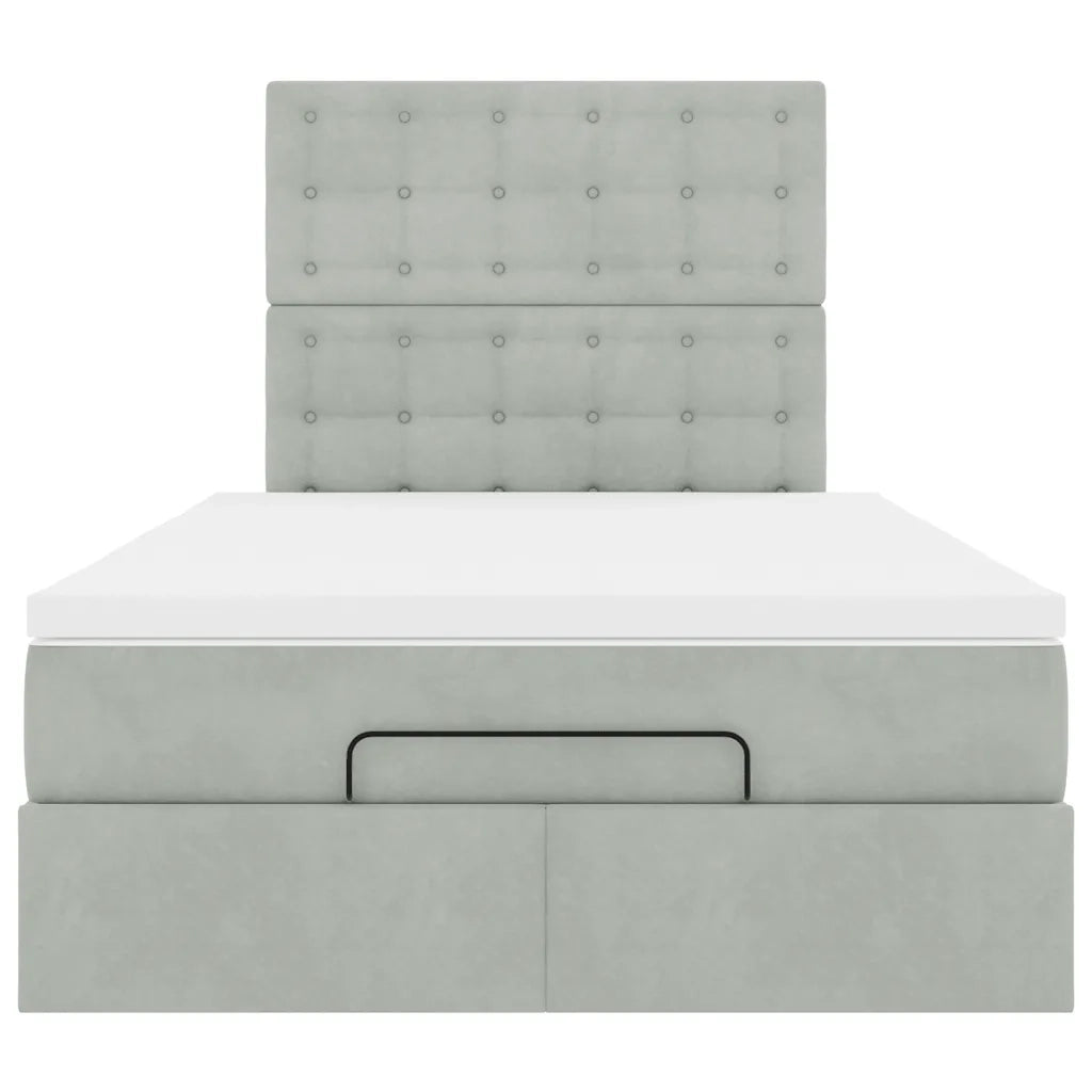 Struttura Letto Pouf con Materassi 120x190 cm Velluto 3313601