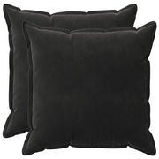 Federa 2 pcs HOUTEN Nero 65 x 65 cm Velluto 920977