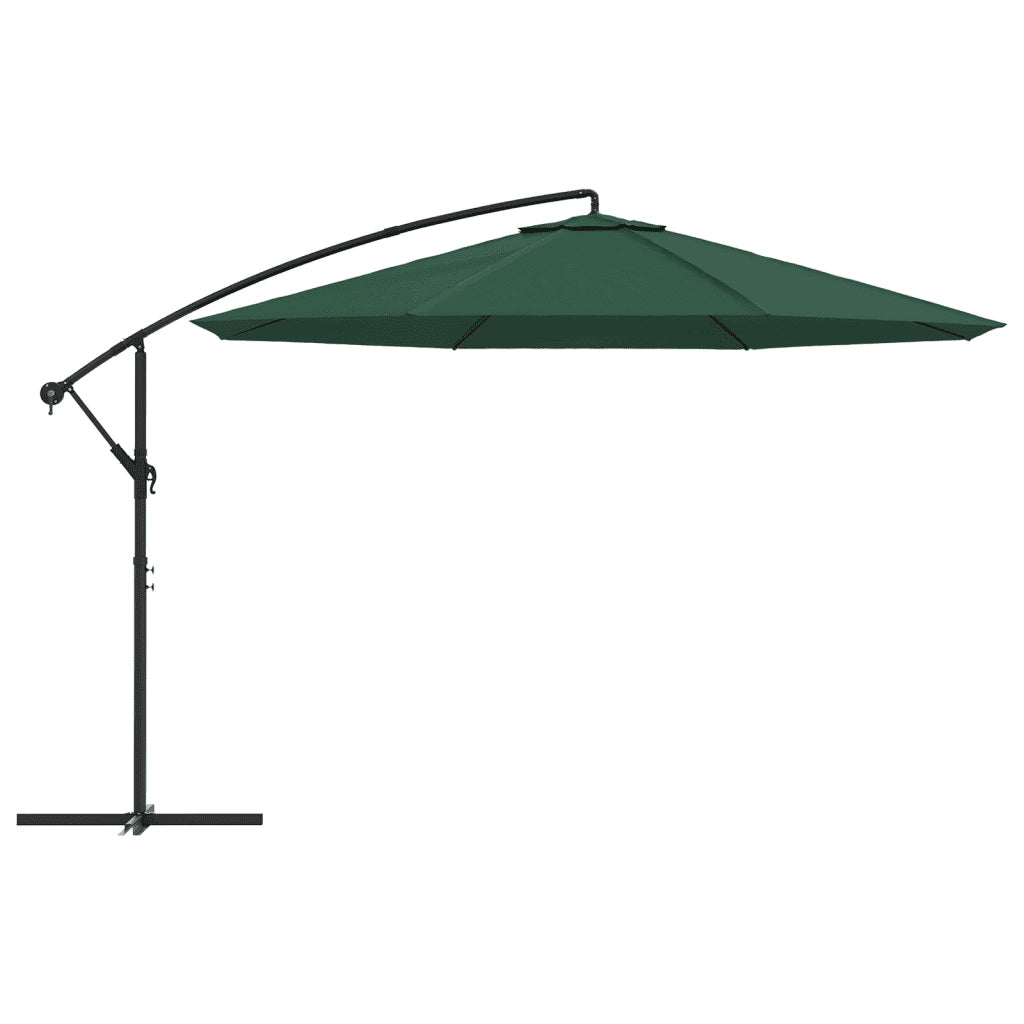 Ombrellone a Sbalzo da Giardino 3,5 m Verde 42197
