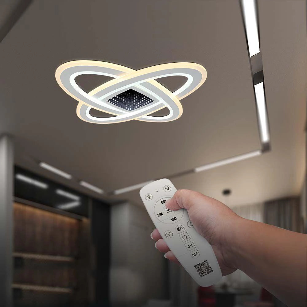 Plafoniera LED dimmerabile con telecomando bianca 62cm V-TAC