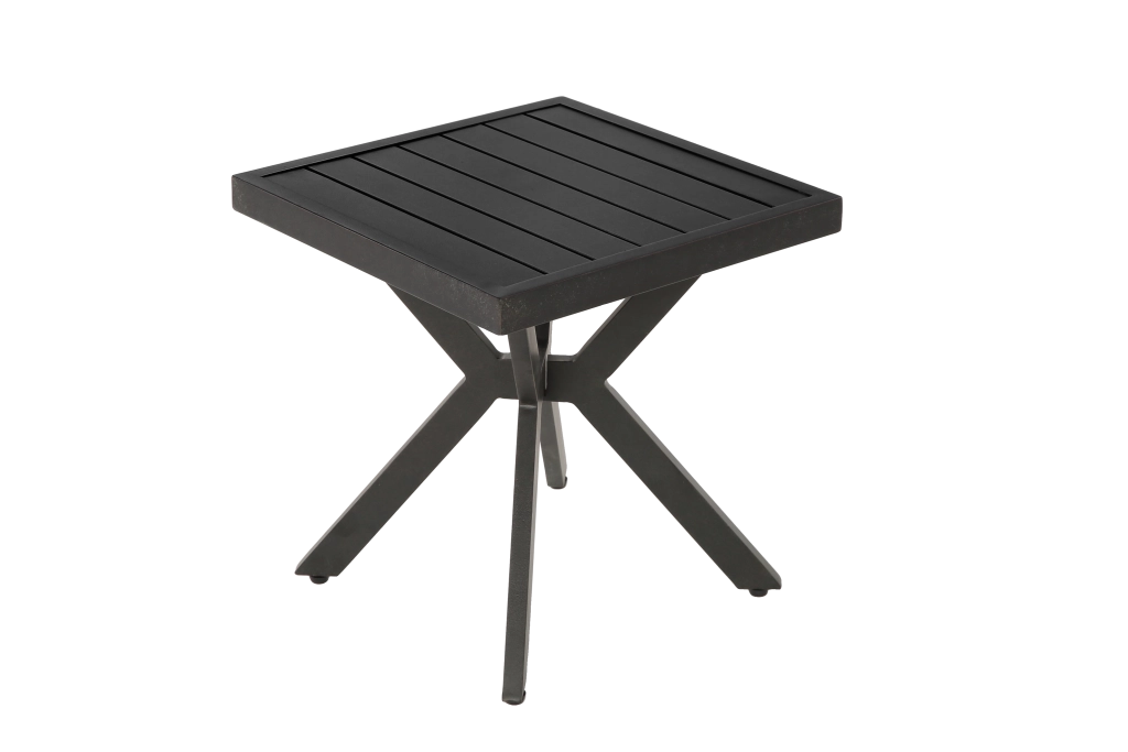 Tavolino da Esterno in Alluminio ¨C MINIMAL ¨C Quadrato, Marrone Scuro