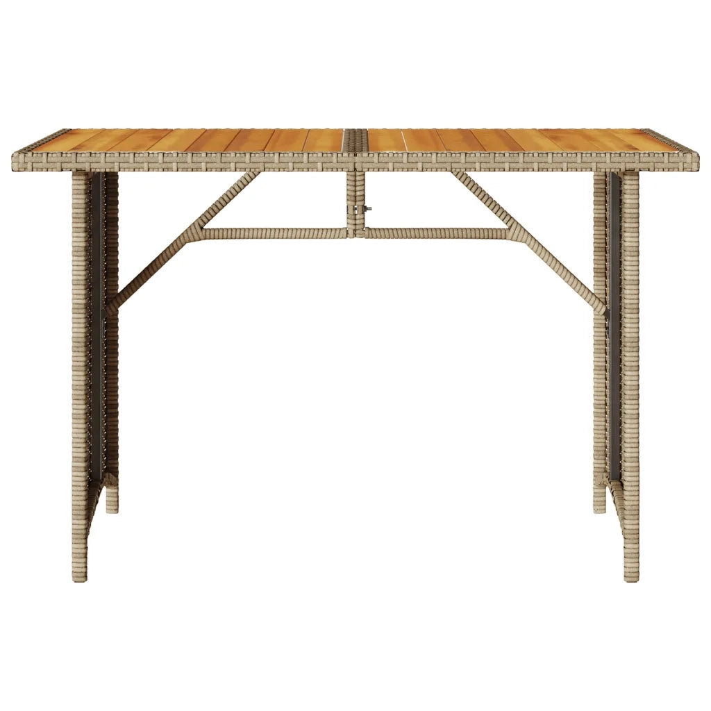 Set da Pranzo da Giardino 2 pz con Cuscini Beige in Polyrattan 366338