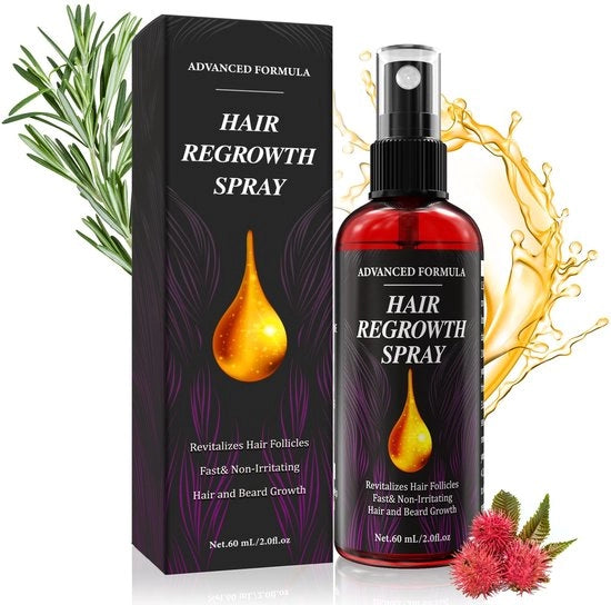 Serum per la Crescita dei Capelli 60ml - Anti-Perda Capelli Naturale - Olio di Ricino/Olio di Rosa Canina - Biotina - Perdita di Capelli Ereditaria - Adatto per Donne/Uomini - Middello per la Crescita dei Capelli