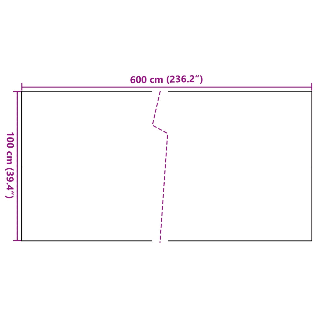 Paravento da Balcone Marrone e Nero 600x100 cm in Polyrattan 156261