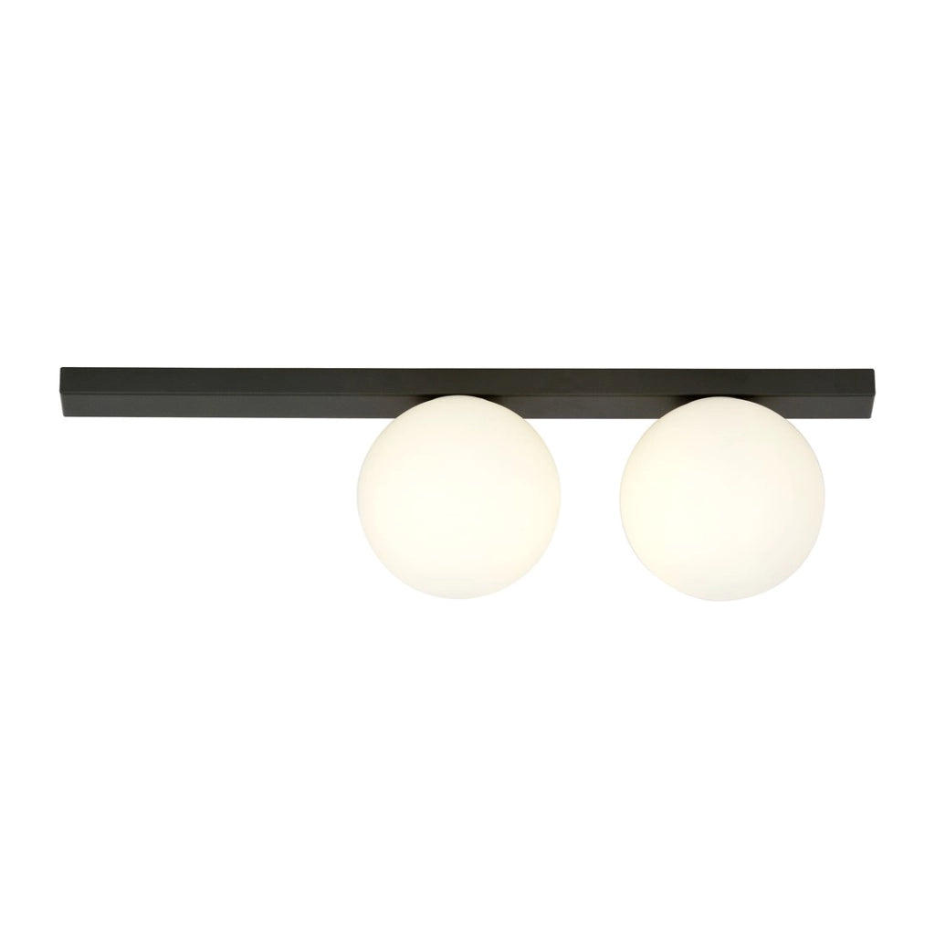 Plafoniera Emibig FIT 2, 2xE14 nero/bianco 60cm metallo