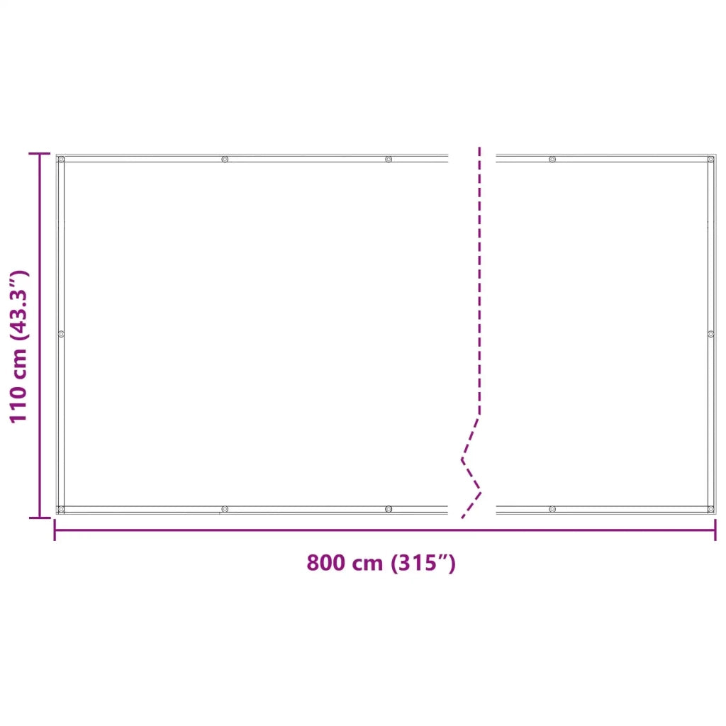 Schermo da balcone | Paravento da Balcone Arancione e Marrone 110 x 800 cm